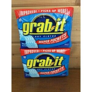 VNTG GRAB IT Dry Disposable (32 Total) Unscented Dusting Cloths Johnson Sealed